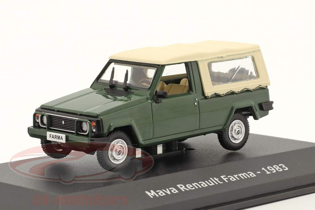 Mava Renault Farma Année de construction 1983 vert foncé / beige 1:43 Hachette