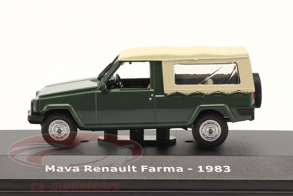 Mava Renault Farma Année de construction 1983 vert foncé / beige 1:43 Hachette