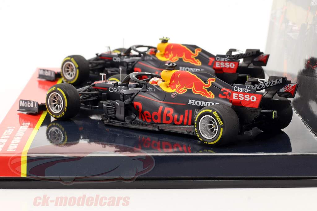 Verstappen #33 & Perez #11 2-Car Set Red Bull Racing RB16B formule 1 2021 1:43 Minichamps