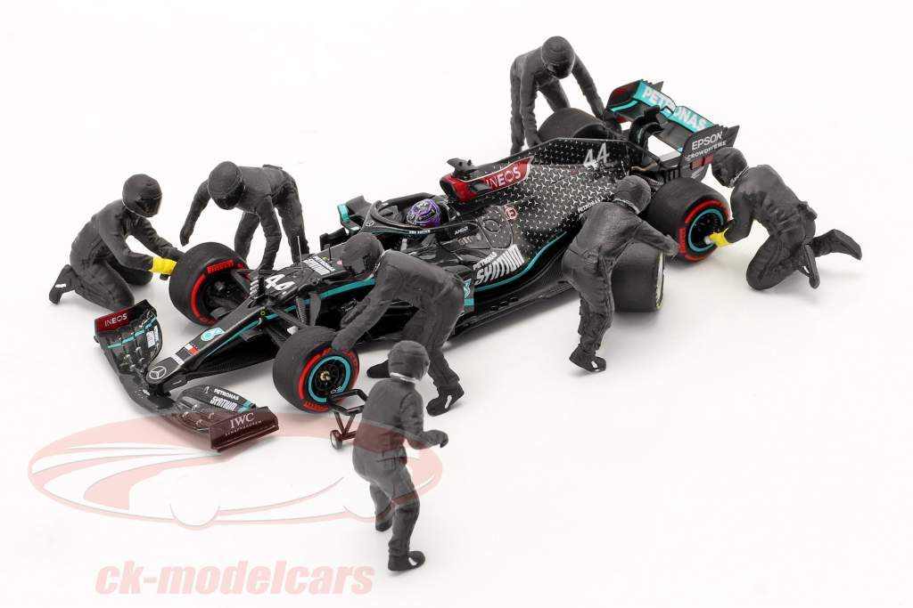 fórmula 1 Pit Crew caracteres colocar #2 equipo negro 1:43 American Diorama