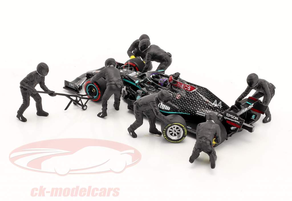 formula 1 Pit Crew caratteri impostato #2 squadra Nero 1:43 American Diorama