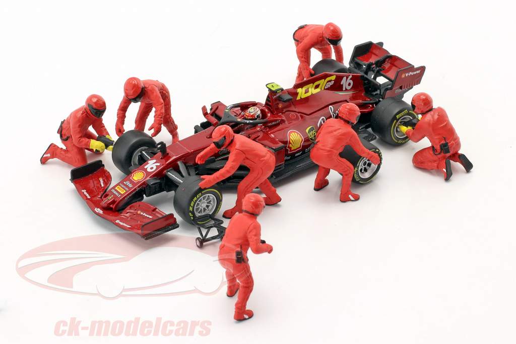 formule 1 Pit Crew personnages ensemble #2 équipe rouge 1:43 American Diorama