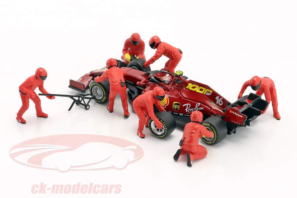 fórmula 1 Pit Crew caracteres colocar #2 equipo rojo 1:43 American Diorama