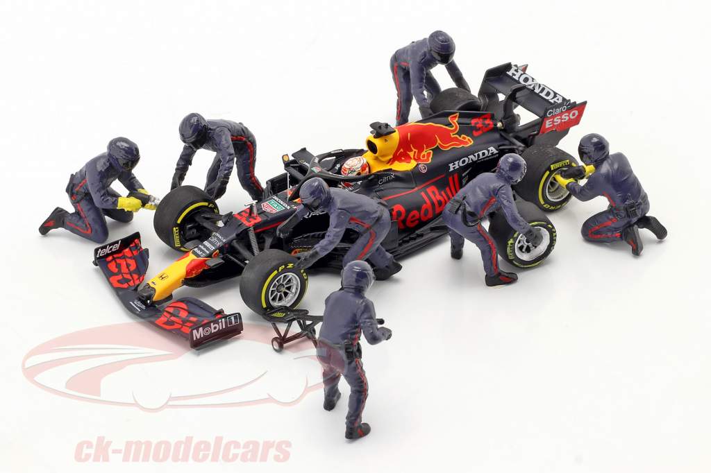 fórmula 1 Pit Crew caracteres colocar #2 equipo azul 1:43 American Diorama