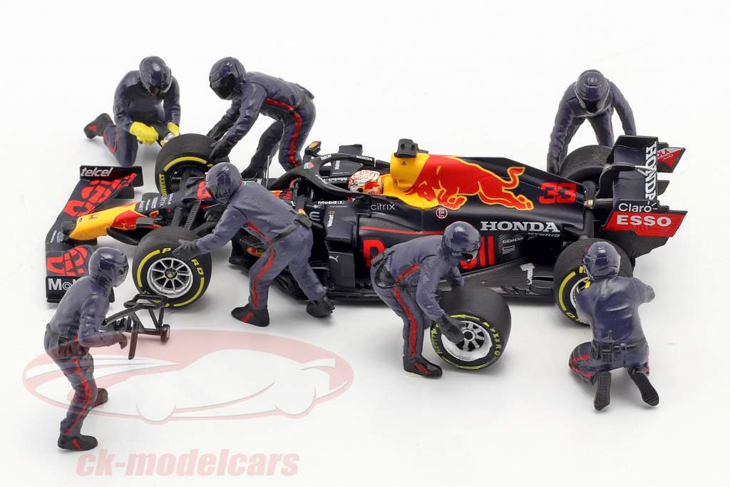 fórmula 1 Pit Crew caracteres colocar #2 equipo azul 1:43 American Diorama