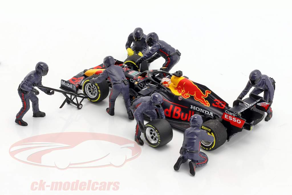 fórmula 1 Pit Crew caracteres colocar #2 equipo azul 1:43 American Diorama