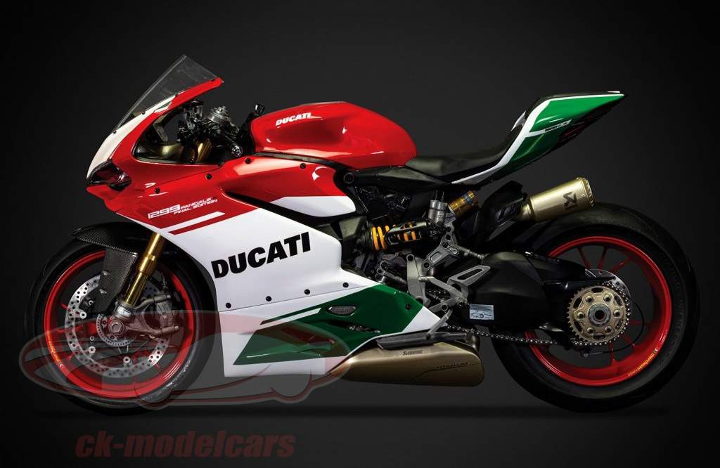 Ducati 1299 Panigale R Final Edition 2018 成套工具 红色的 / 白色的 / 绿色 1:4 Pocher