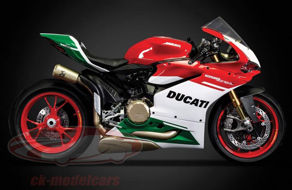 Ducati 1299 Panigale R Final Edition 2018 成套工具 红色的 / 白色的 / 绿色 1:4 Pocher