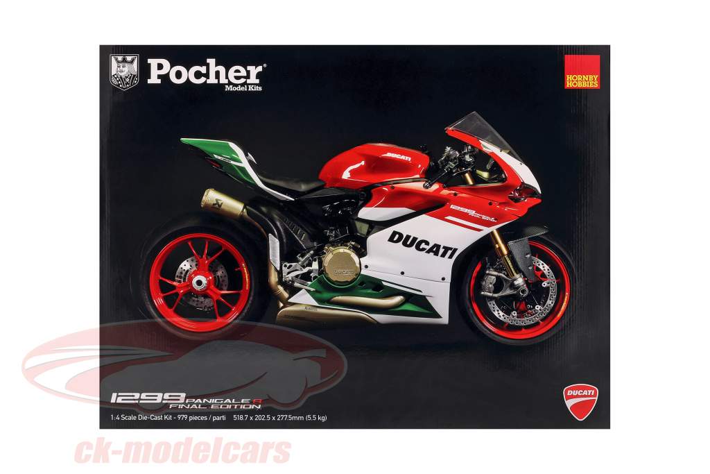 Ducati 1299 Panigale R Final Edition 2018 成套工具 红色的 / 白色的 / 绿色 1:4 Pocher