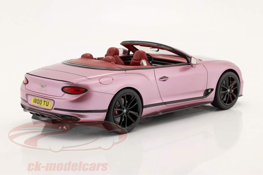 Bentley Continental GT Convertible Open 2019 страсть розовый 1:18 TrueScale