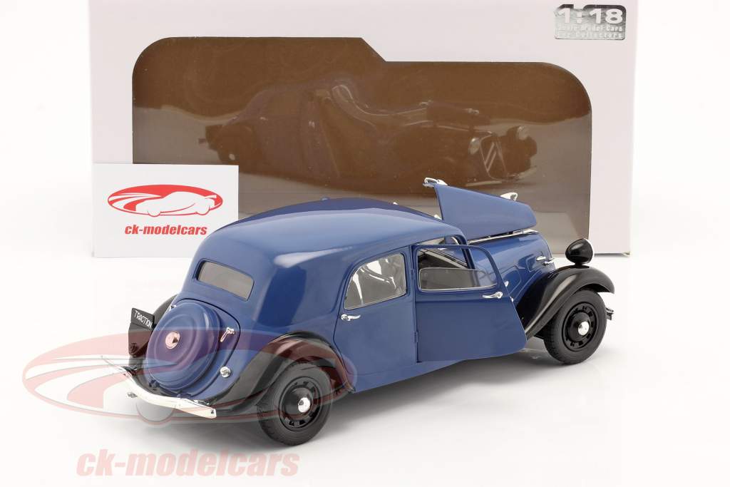 Citroën Traction year 1937 blue / black 1:18 solido