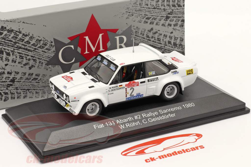 Fiat 131 Abarth #2 vinder Rallye SanRemo 1980 Röhrl, Geistdörfer 1:43 CMR