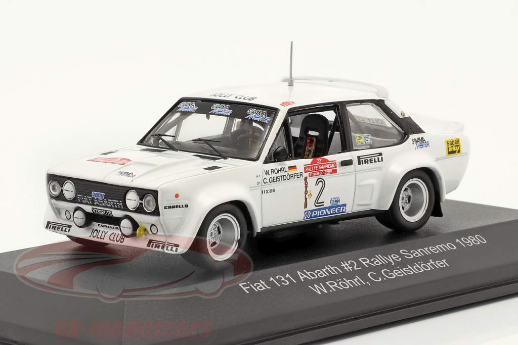Fiat 131 Abarth #2 winner Rallye SanRemo 1980 Röhrl, Geistdörfer 1:43 CMR