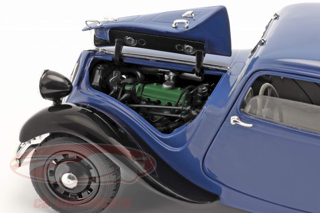 Citroën Traction year 1937 blue / black 1:18 solido