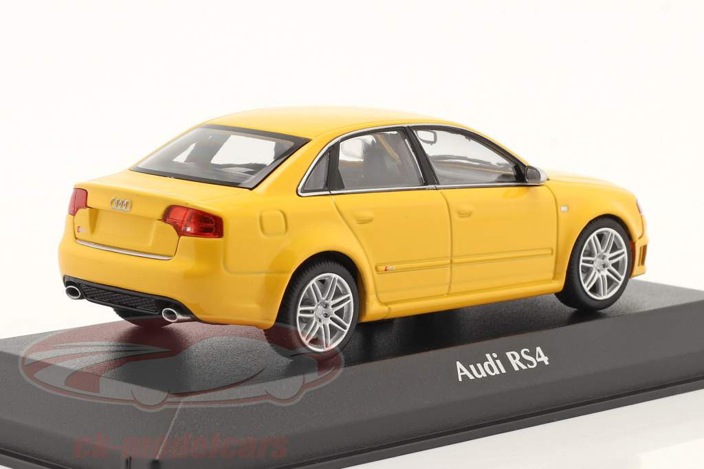 Audi RS4 Année de construction 2004 Jaune 1:43 Minichamps