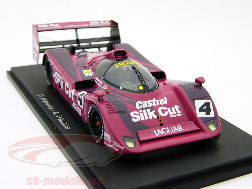 Jaguar XJR 14 1991 Silk Cut ミニカー Spark 1:43 Jaguar XJR 14 #4 24h LeMans 1991 Warwick