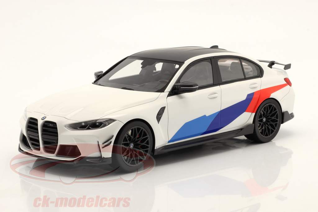 BMW M3 M-Performance (G080) bouwjaar 2021 alpine wit 1:18 TrueScale