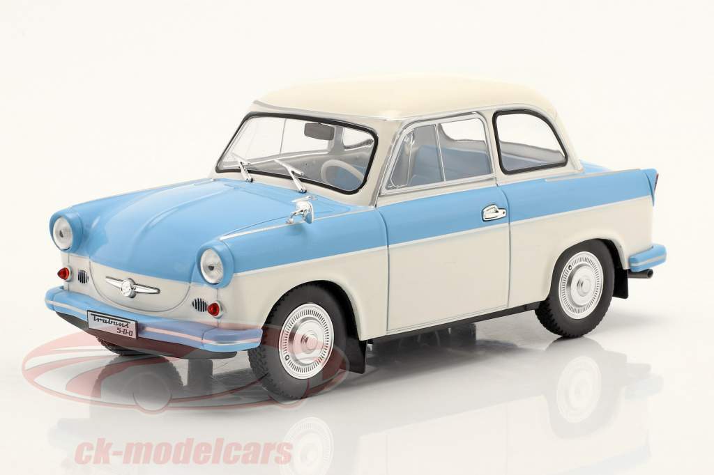 Trabant P 50 blanc / Bleu clair 1:24 WhiteBox