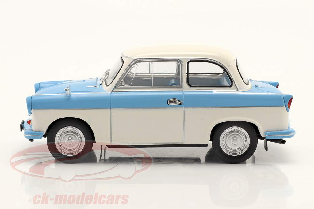 Trabant P 50 blanc / Bleu clair 1:24 WhiteBox