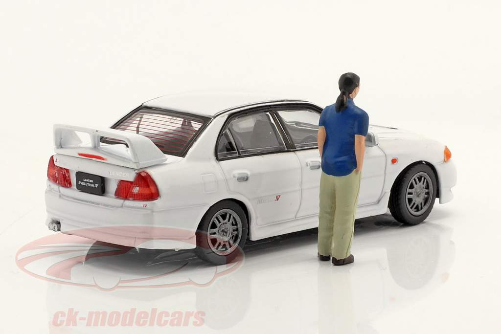 Mitsubishi Lancer Evolution IV 和 数字 白色的 1:64 BM Creations Limited