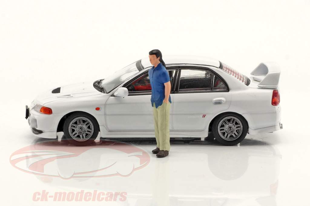 Mitsubishi Lancer Evolution IV 和 数字 白色的 1:64 BM Creations Limited