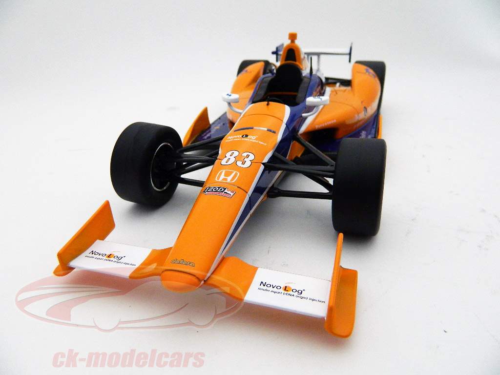 C·キンボールDW12ホンダ＃83インディカーシリーズ2012ガナッシ·レーシング1時18グリーンライト