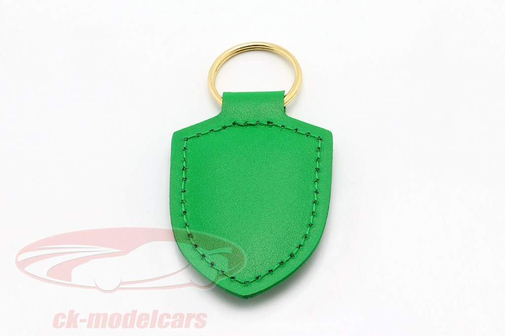 Leer sleutelhanger Porsche insigne Python groente
