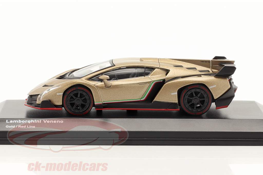 Lamborghini Veneno Año de construcción 2013-2015 oro metálico 1:64 Kyosho