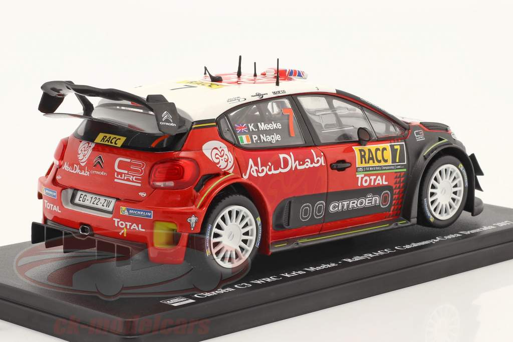 Citroen C3 WRC #7 优胜者 Rallye 加泰罗尼亚 2017 Meeke, Nagle 1:24 阿歇特