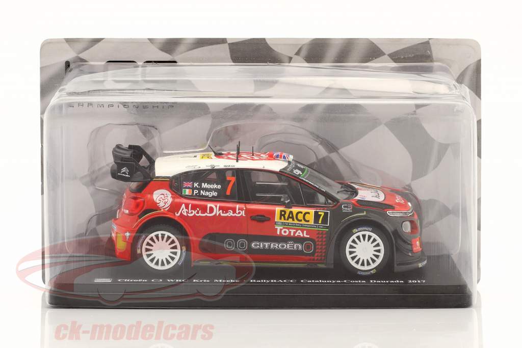 Citroen C3 WRC #7 Sieger Rallye Catalunya 2017 Meeke, Nagle 1:24 Hachette