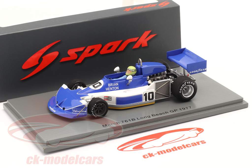 Brian Henton March 761B #10 Long Beach GP fórmula 1 1977 1:43 Spark