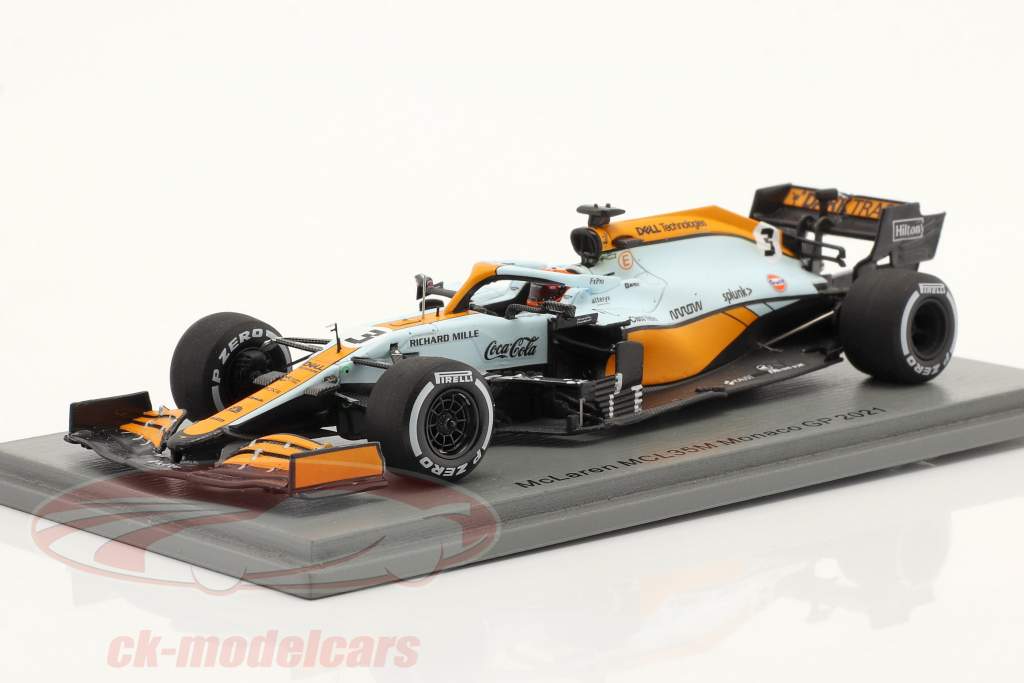 McLaren MCL35M D・リカルド バーレーンGP 2021 1/43 Spark 1:43 Daniel Ricciardo McLaren MCL35M #3 Monaco GP