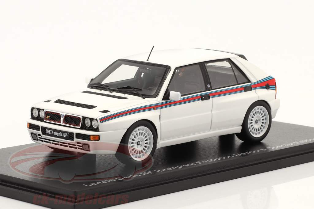 Lancia Delta HF Intergrale Evolution Martini 5 Byggeår 1992 hvid 1:43 Spark