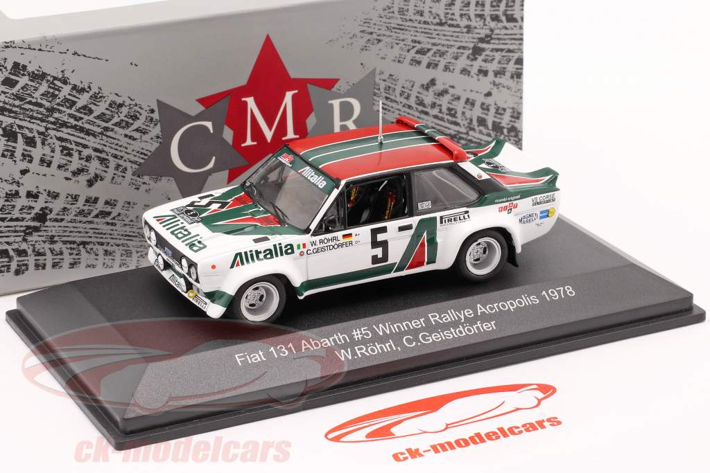 Fiat 131 Abarth #5 gagnants Rallye Acropolis 1978 Röhrl, Geistdörfer 1:43 CMR