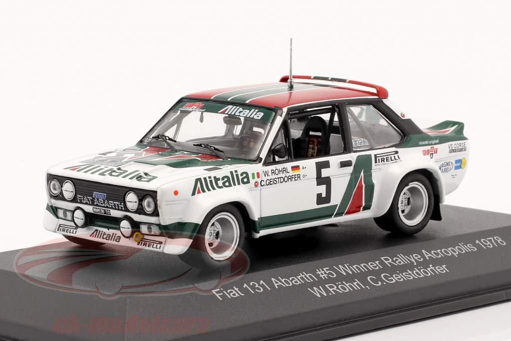 Fiat 131 Abarth #5 vindere Rallye Acropolis 1978 Röhrl, Geistdörfer 1:43 CMR