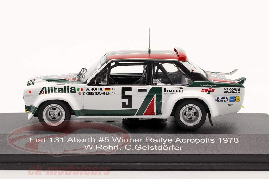 Fiat 131 Abarth #5 获胜者 Rallye Acropolis 1978 Röhrl, Geistdörfer 1:43 CMR