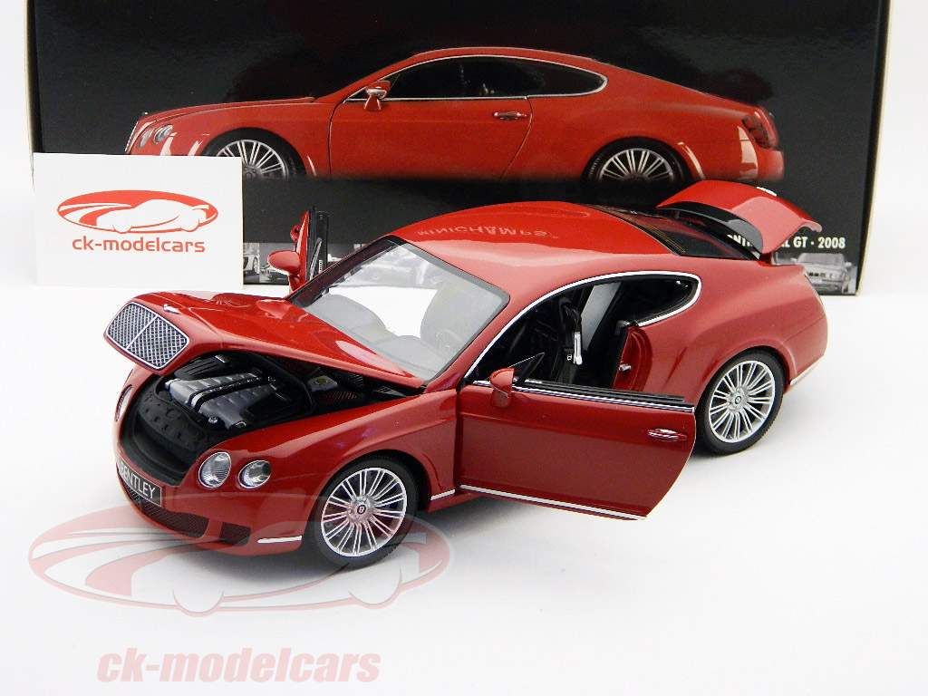 Bentley Continental GT 2008 red 1:18 Minichamps