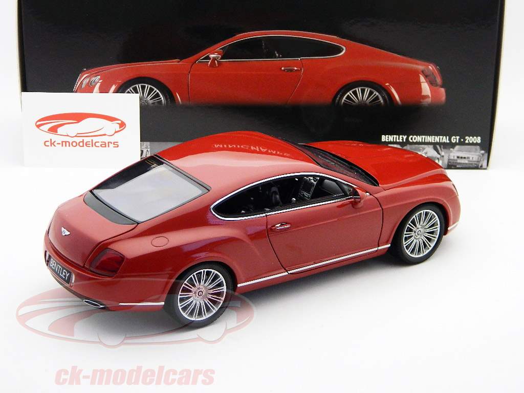 Bentley Continental GT 2008 red 1:18 Minichamps
