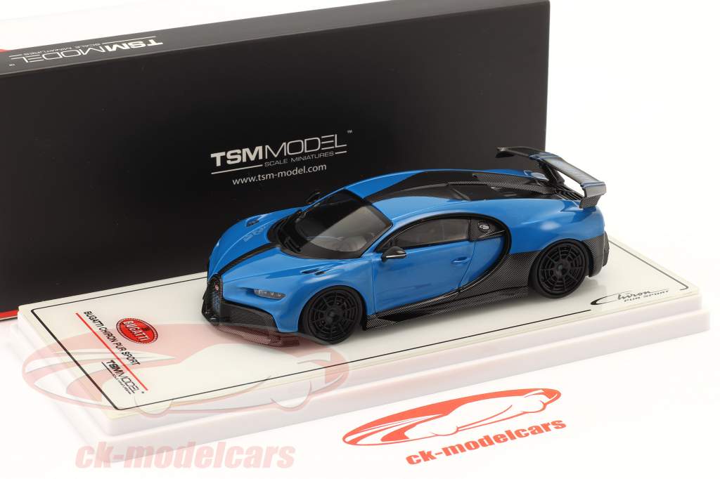 Bugatti Chiron Pur Sport синий / углерод 1:43 TrueScale