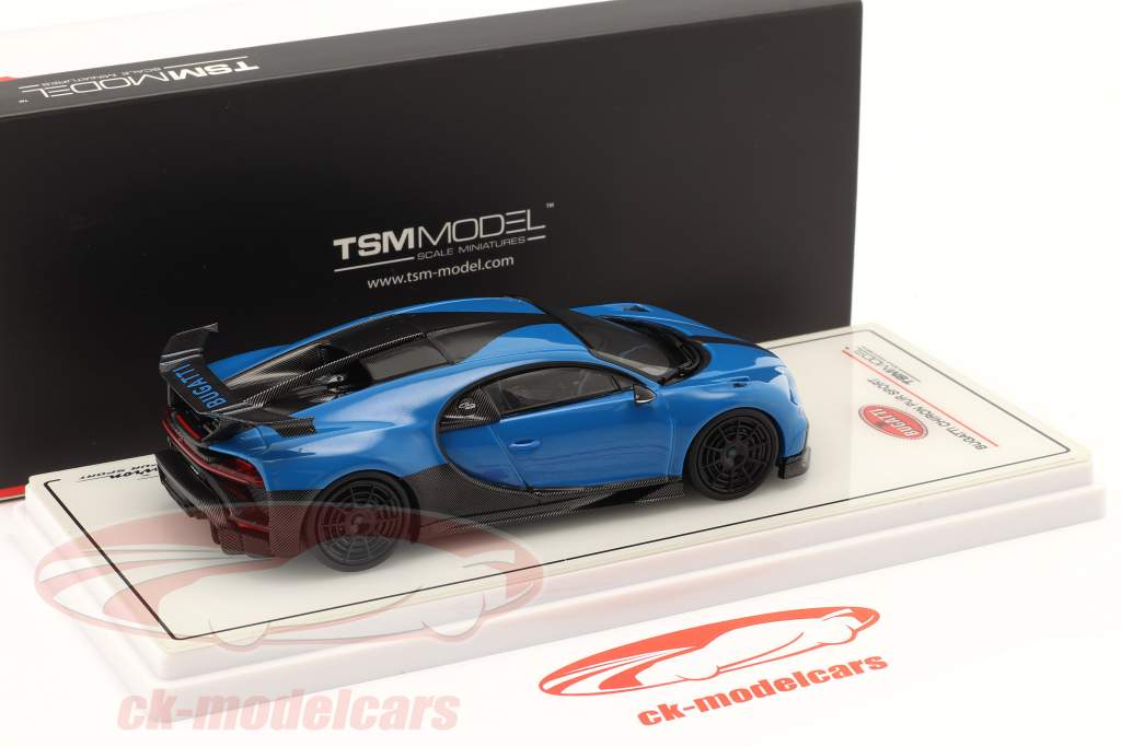 Bugatti Chiron Pur Sport синий / углерод 1:43 TrueScale