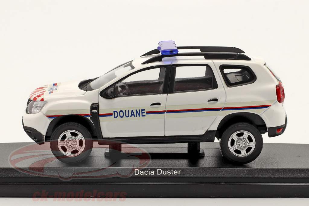 Dacia Duster Douane Année de construction 2019 blanche 1:43 Norev