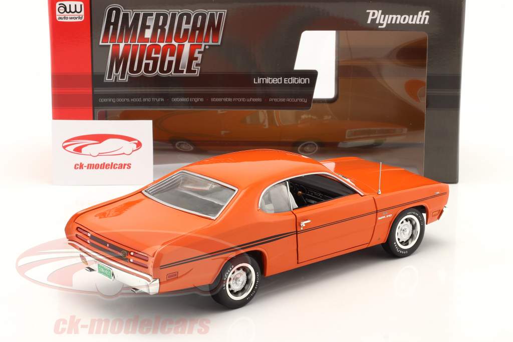 Plymouth Duster 340 year 1970 orange 1:18 AutoWorld