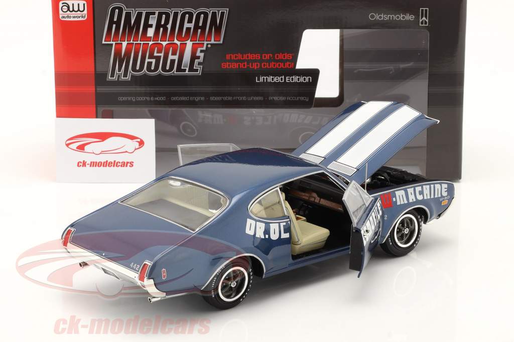Oldsmobile 442 W-30 Año de construcción 1969 trofeo azul 1:18 AutoWorld