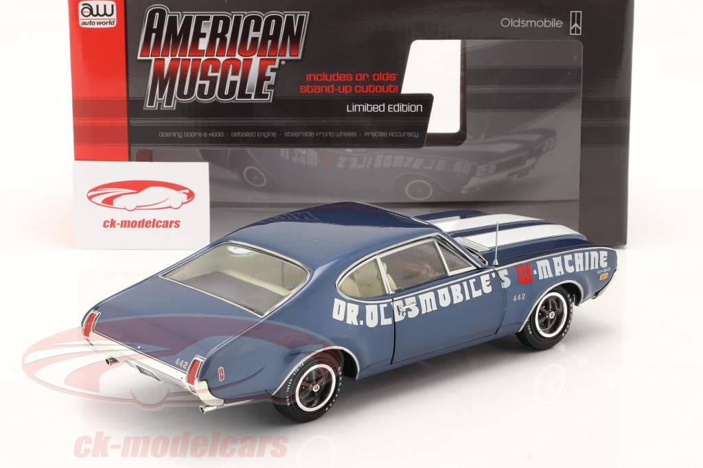Oldsmobile 442 W-30 Año de construcción 1969 trofeo azul 1:18 AutoWorld