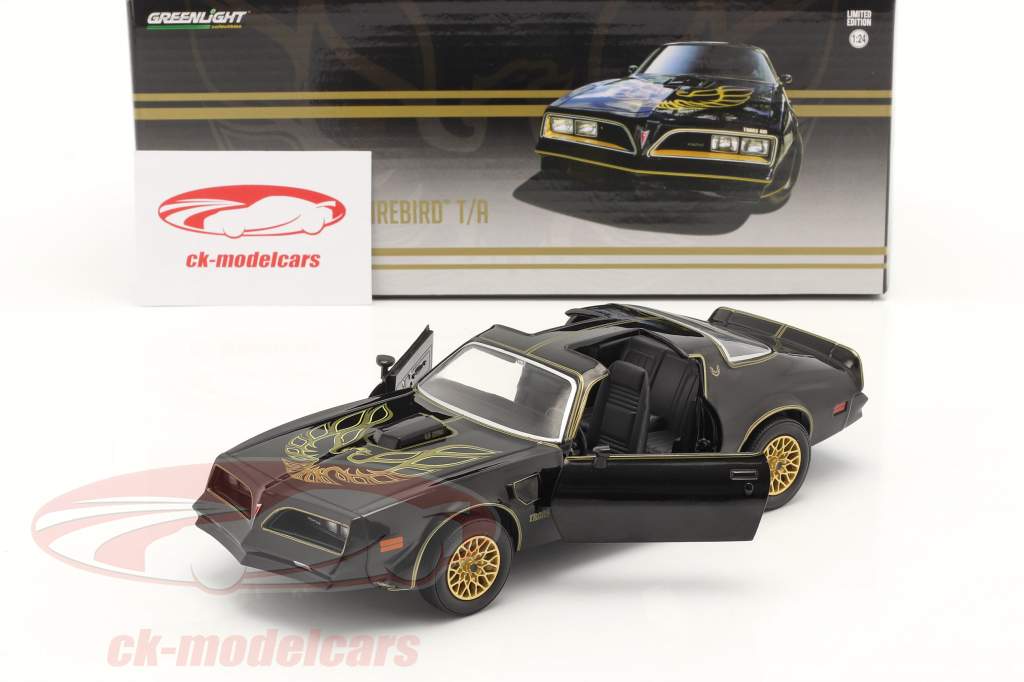 Pontiac Firebird TransAm 建设年份 1977 黑色的 / 金子 1:24 Greenlight