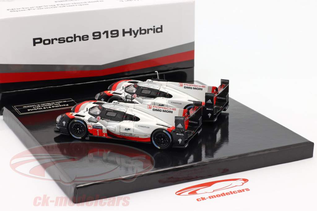 2-Car Set Porsche 919 Hybrid #1 #2 vinder 24h LeMans 2017 1:43 Ixo