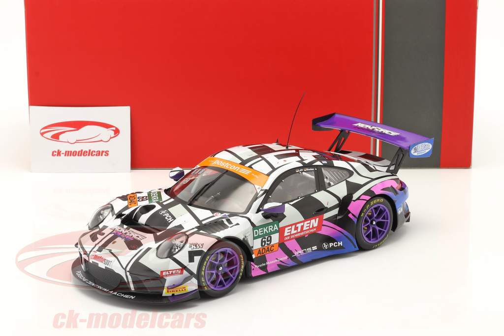 Porsche 911 GT3 R #69 ADAC GT Masters Oschersleben 2019 Iron Force 1:18 Ixo