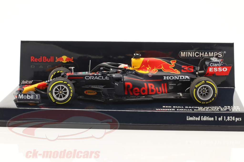 M. Verstappen Red Bull RB16B #33 优胜者 Emilia-Romagna 公式 1 世界冠军 2021 1:43 Minichamps