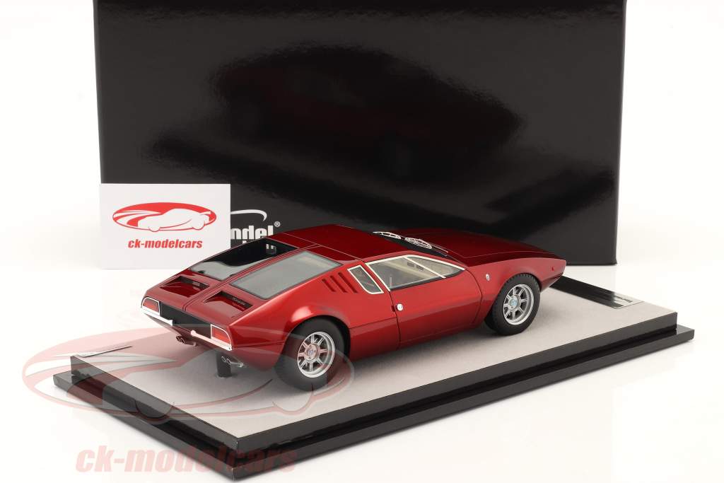 De Tomaso Mangusta Byggeår 1971 vulkan Rød 1:18 Tecnomodel