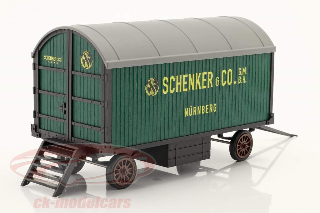 Deutz F3 トラクター と トレーラー Schenker 緑 1:32 Schuco